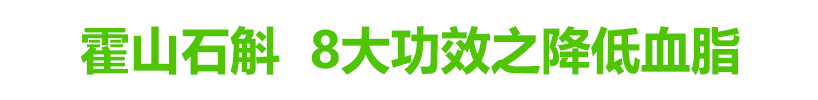 霍山石斛降低血脂